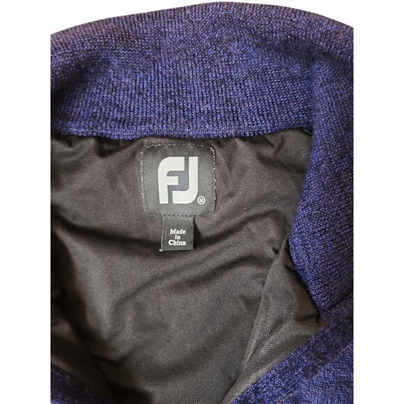 FootJoy Performance Golf Sweater Men's Medium 1/2 Zip Heather Navy Blue Lined - Picture 2 of 8
